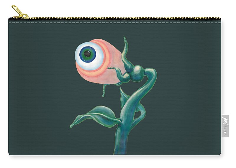 Surreal Zip Pouch featuring the painting Venus Eye Snap by Vicki Noble