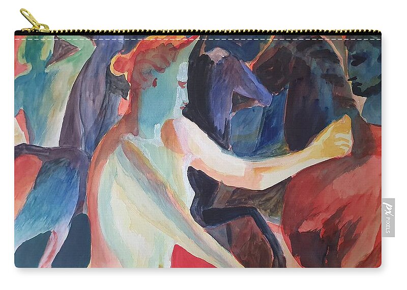 Masterpiece Paintings Zip Pouch featuring the painting Venus in the Mirror by Enrico Garff