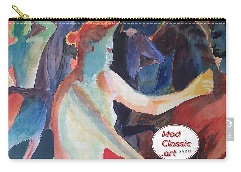 Masterpiece Paintings Zip Pouch featuring the painting Venus in the Mirror ModClassic Art Style by Enrico Garff