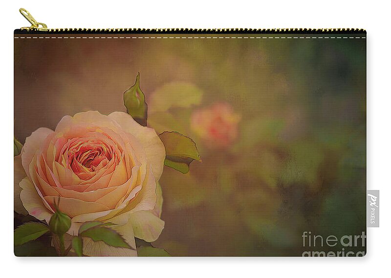 Rose Zip Pouch featuring the photograph Victorian Rose by Shelia Hunt