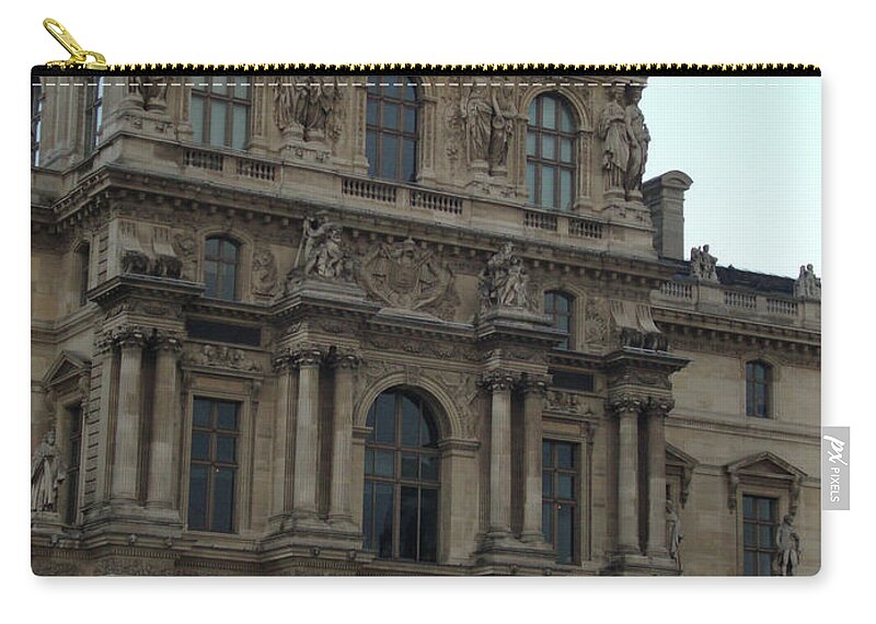 Louvre Zip Pouch featuring the photograph View at The Louvre by Roxy Rich