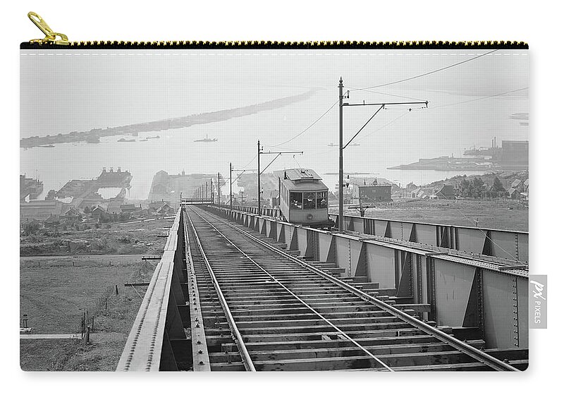 Duluth Zip Pouch featuring the photograph View from Incline Railway, 1904 by Detroit Publshing Co