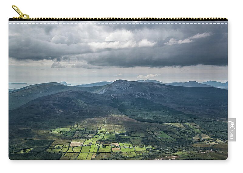 Nephin Zip Pouch featuring the photograph View from Nephin by Marion Galt