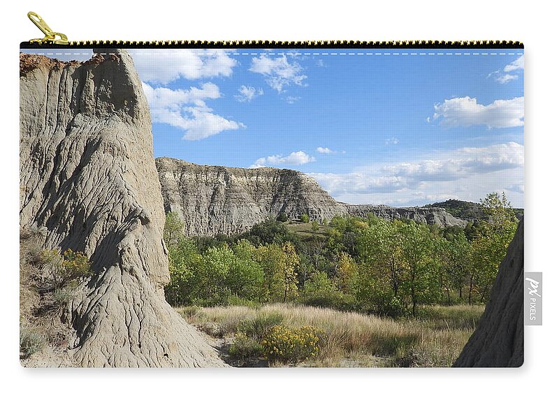 Buttes Zip Pouch featuring the photograph View Past The Buttes by Amanda R Wright