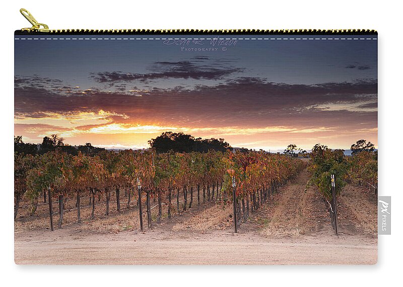 Landscape Carry-all Pouch featuring the photograph Vineyard Sunset by Devin Wilson