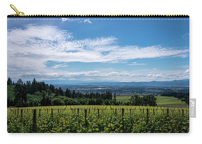Grapes Zip Pouch featuring the photograph Vineyard Views by Steven Clark