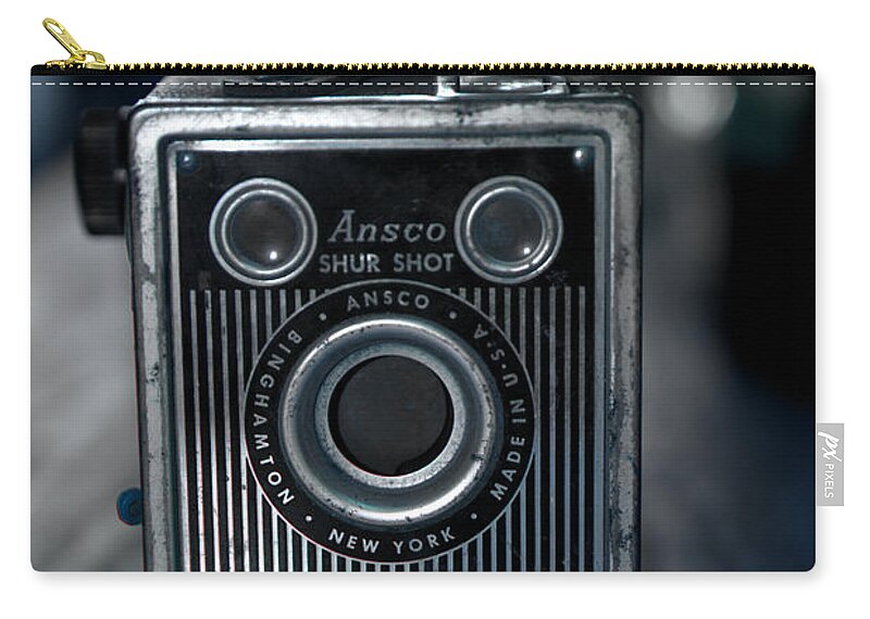 Photography Zip Pouch featuring the photograph Vintage Box Camera - Ansco by Kae Cheatham