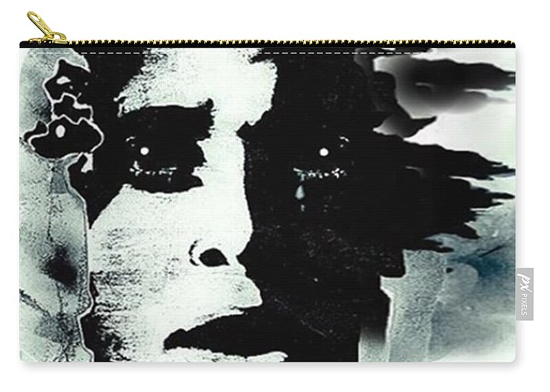 Lament Zip Pouch featuring the mixed media Violation by Hartmut Jager