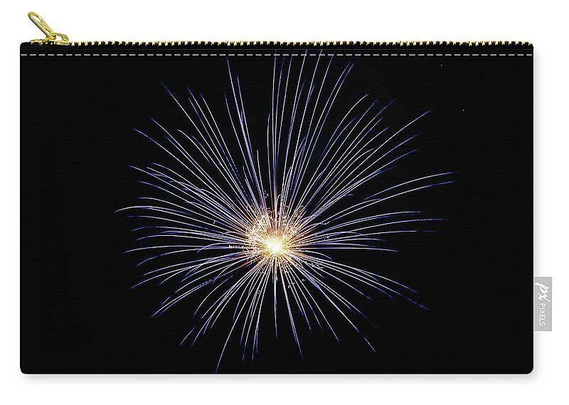 Fireworks Zip Pouch featuring the photograph Virginia City Fireworks 21 by Ron Long Ltd Photography
