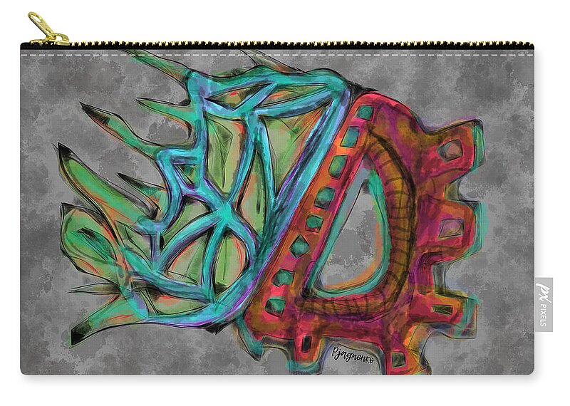 Viruses Carry-all Pouch featuring the digital art Clash of the virus titans by Ljev Rjadcenko