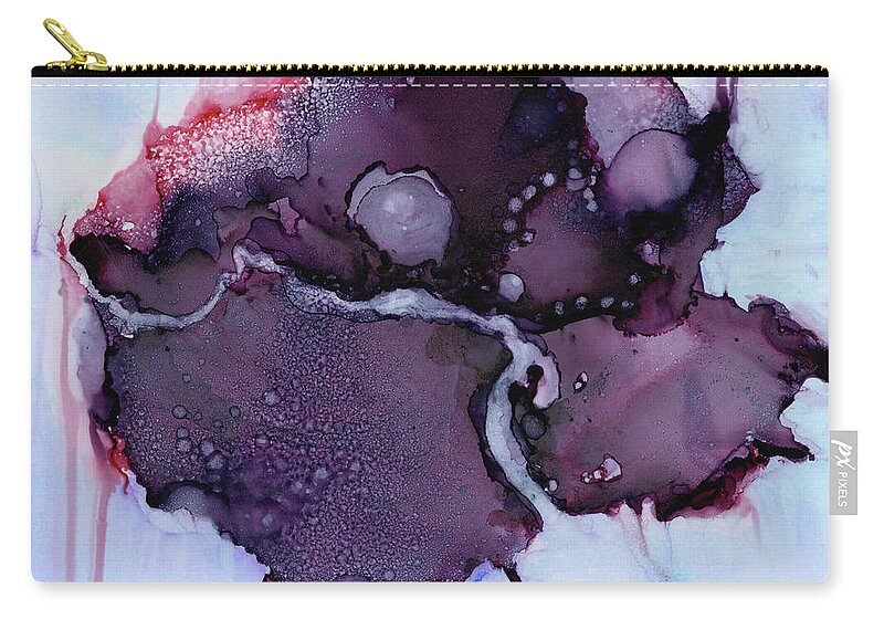 Bold Zip Pouch featuring the painting Visceral by Christy Sawyer