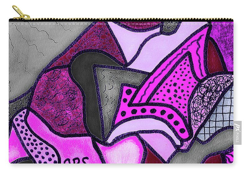 Original Painting Zip Pouch featuring the painting Vision And Formation by Susan Schanerman