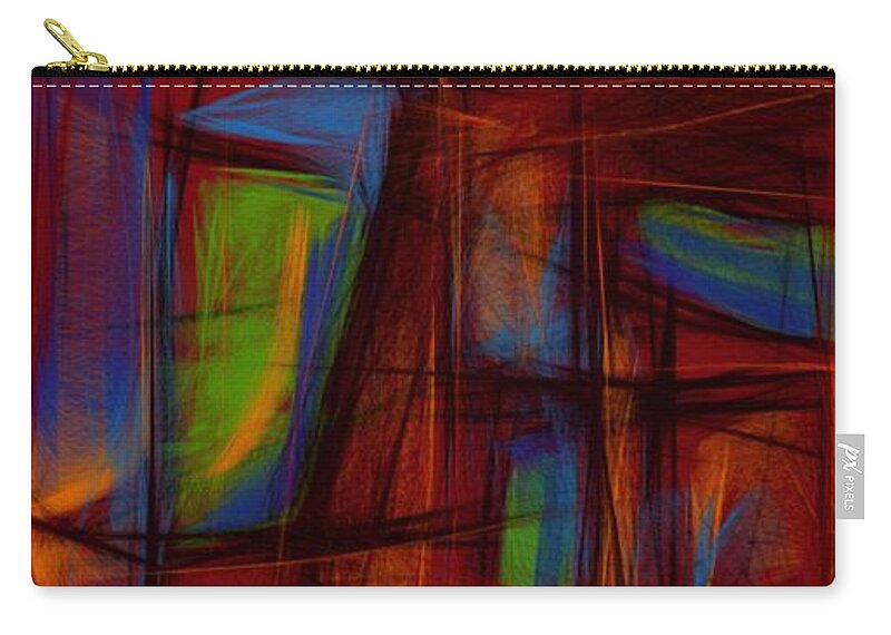 Vitrage Carry-all Pouch featuring the digital art Vitrage #12 by Ljev Rjadcenko