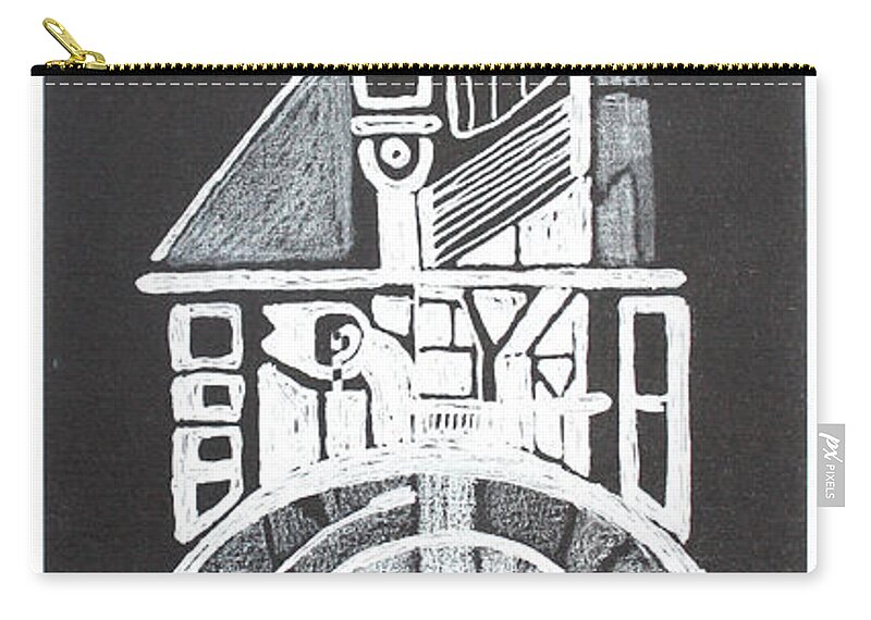 Russian Artists New Wave Carry-all Pouch featuring the drawing Voyage by Tatiana Koltachikhina