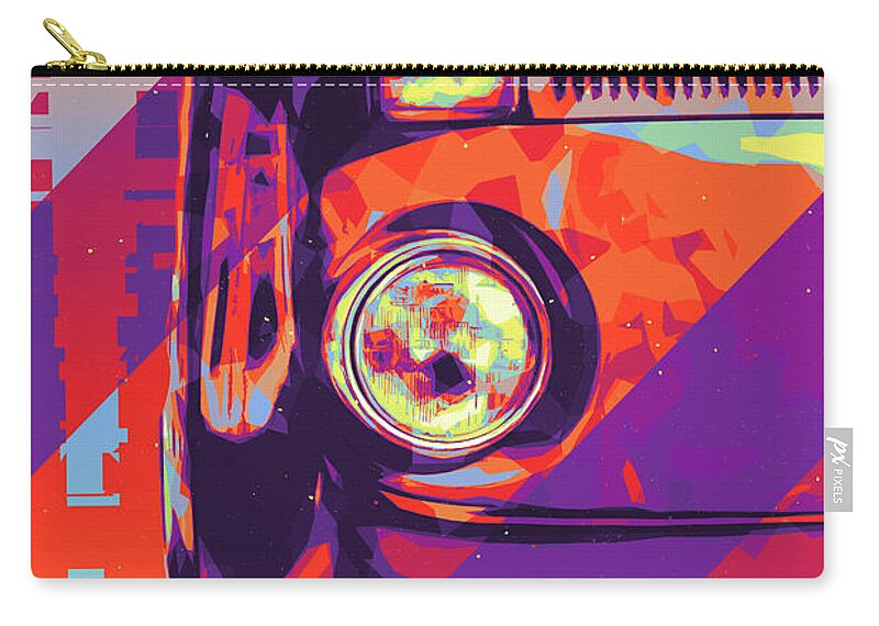 Bus Carry-all Pouch featuring the digital art VW Bus Modern Art by Ron Grafe