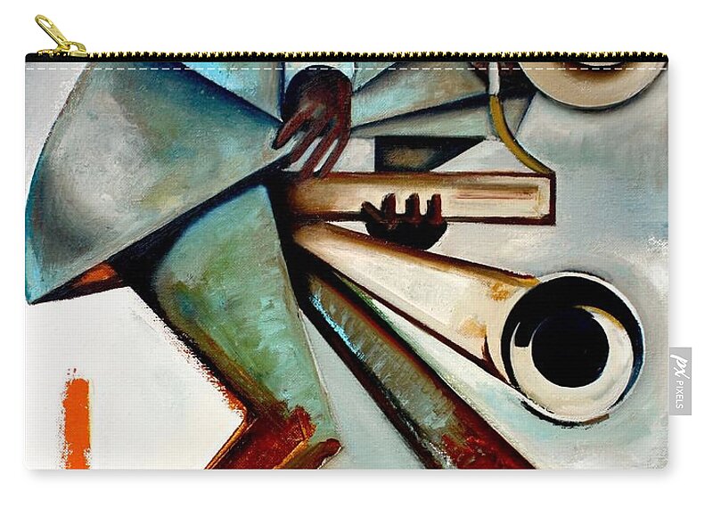 Jazz Carry-all Pouch featuring the painting Wail / Hanah Jon Taylor by Martel Chapman