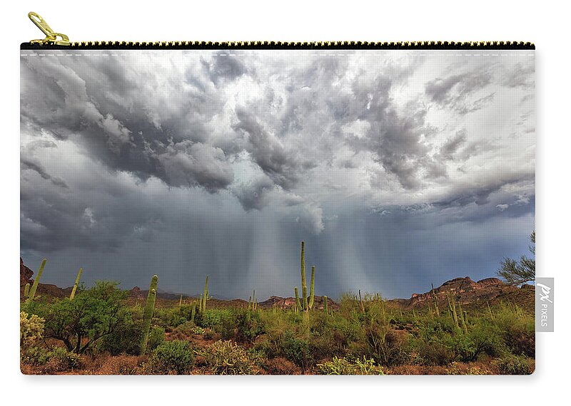 Arizona Zip Pouch featuring the photograph Waiting for Rain by Rick Furmanek