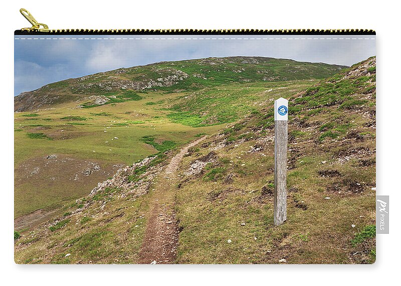 Path Zip Pouch featuring the photograph Wales Coast Path by Steev Stamford
