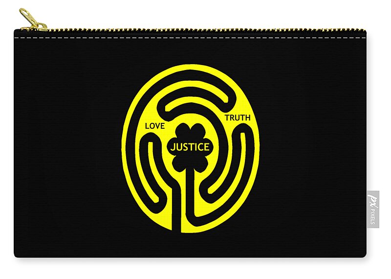 Social Justice Zip Pouch featuring the digital art Walk for Justice by Bill Ressl