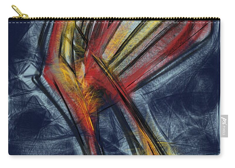 Abstract Carry-all Pouch featuring the digital art Walker by Ljev Rjadcenko