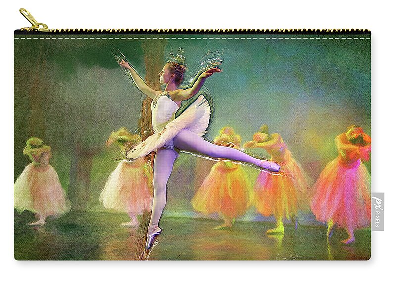 Ballerina Zip Pouch featuring the photograph Waltz of the Flowers by Craig J Satterlee