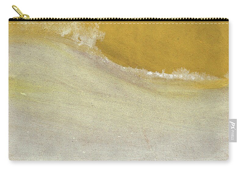 Abstract Zip Pouch featuring the painting Warm Sun- Art by Linda Woods by Linda Woods