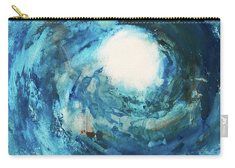 Abstract Art Zip Pouch featuring the painting Warrior As One by Rodney Frederickson