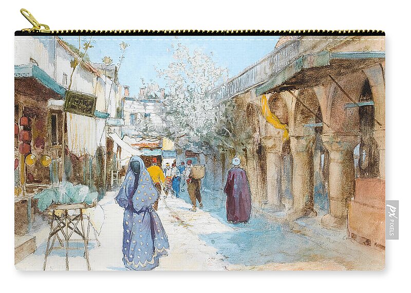Warwick Goble (british Zip Pouch featuring the painting Warwick Goble by Artistic Rifki