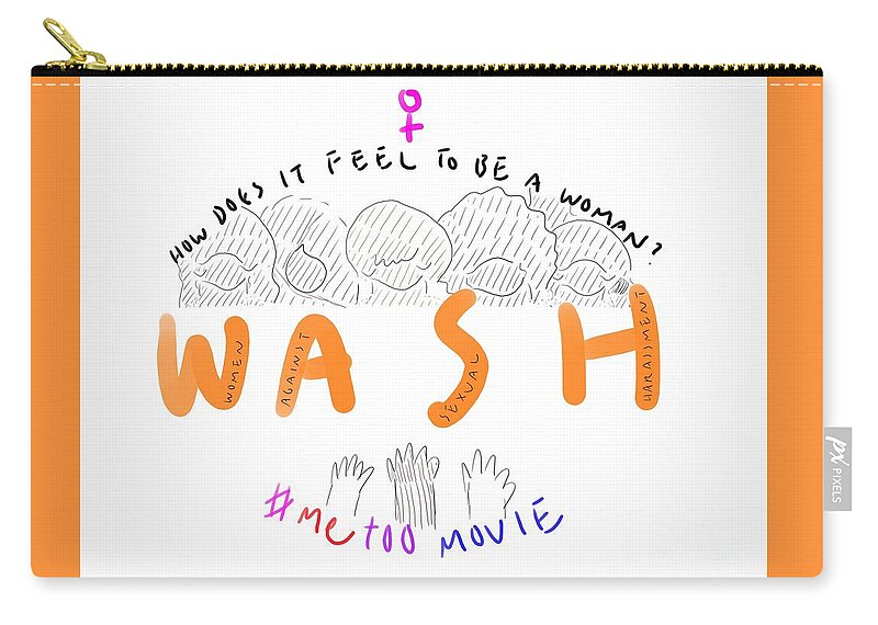 Wash Movie Zip Pouch featuring the digital art Wash Movie by Ee Photography