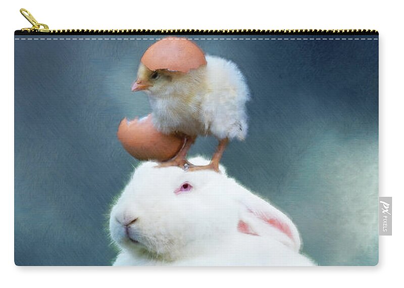 Easter Zip Pouch featuring the mixed media Wasn't Supposed To Happen by Ed Taylor
