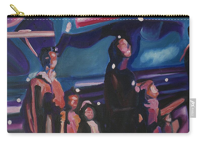 Night Scenes Carry-all Pouch featuring the painting Watching Alex Grey II by Patricia Arroyo