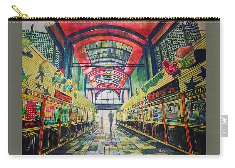  Carry-all Pouch featuring the painting Boardwalk by Try Cheatham