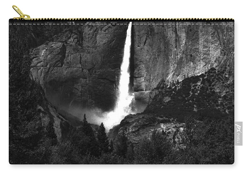 Landscape Zip Pouch featuring the photograph Water Fall by WonderlustPictures By Tommaso Boddi