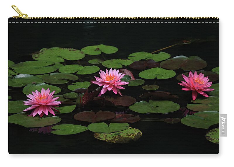 Water Lily Zip Pouch featuring the photograph Water Lilies 9 by Richard Krebs