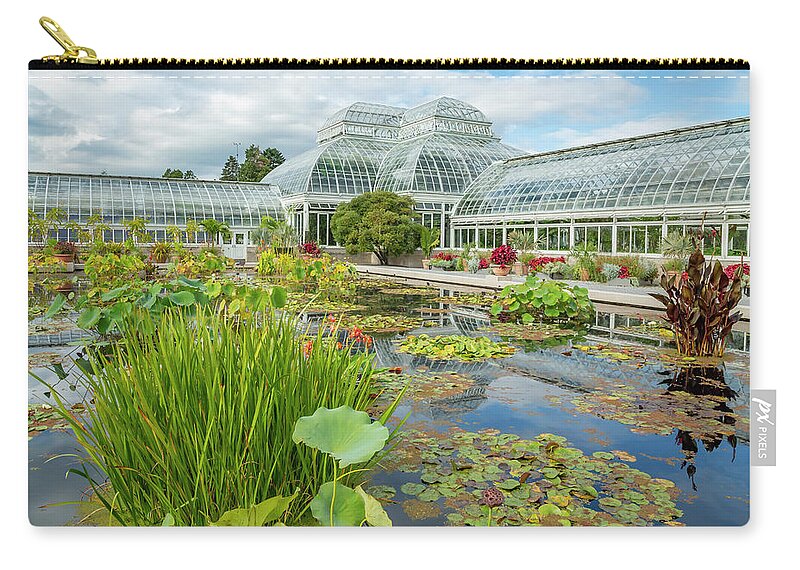Lily Zip Pouch featuring the photograph Water Lily and Lotus Pond by Cate Franklyn