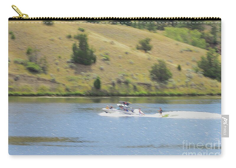 Icm Zip Pouch featuring the photograph Water Ski Fun on the River by Kae Cheatham