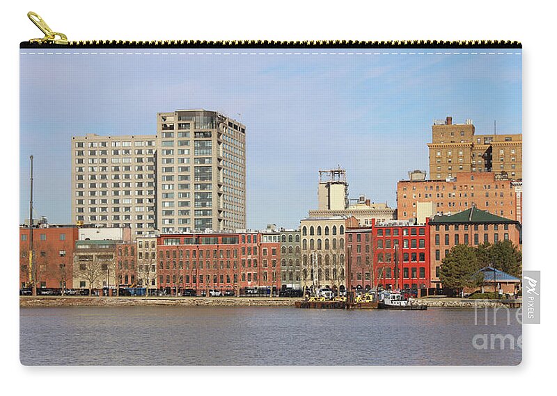 Water Street Zip Pouch featuring the photograph Water Street Downtown Toledo 5210 by Jack Schultz