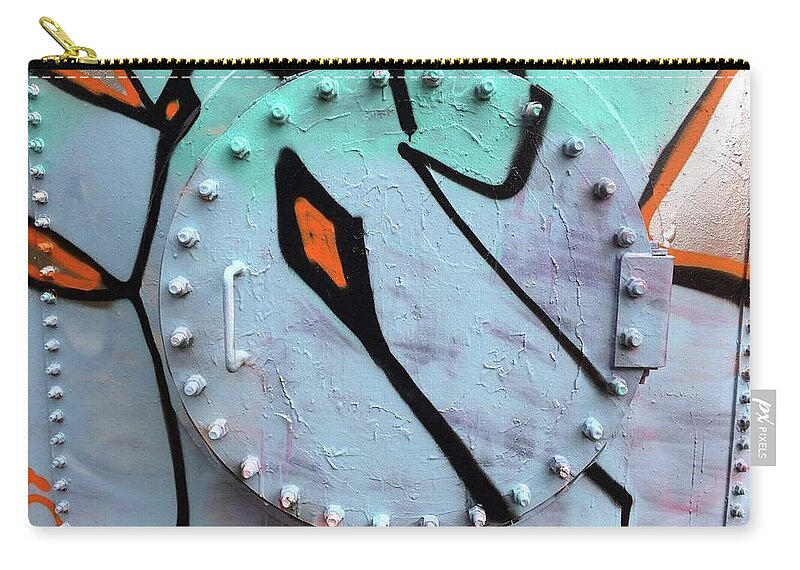 Manhole Covers Zip Pouch featuring the photograph Water Tank Art by John Parulis
