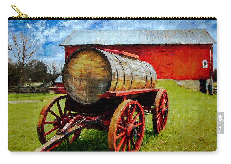 Zip Pouch featuring the photograph Water Wagon Impression by Jack Wilson