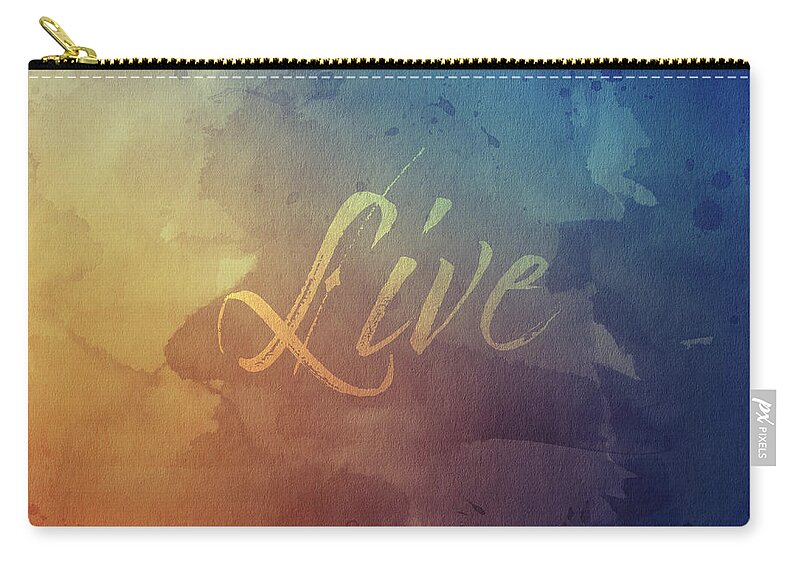 Watercolor Carry-all Pouch featuring the digital art Watercolor Art Live by Amelia Pearn