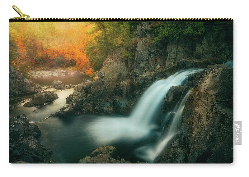 Waterfalls Zip Pouch featuring the photograph Waterfalls at Sunrise by Henry w Liu