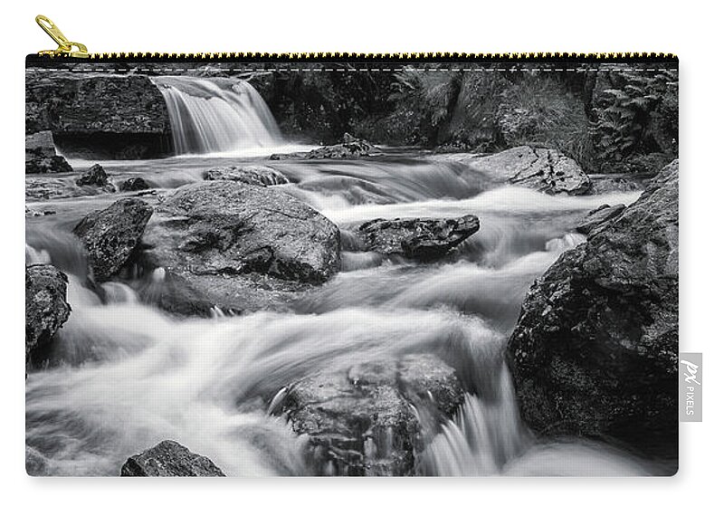 Landscape Zip Pouch featuring the photograph Waterfalls in the Valley by David Lichtneker