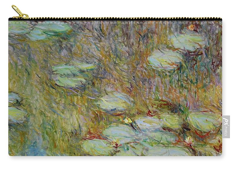 Water Lilies Zip Pouch featuring the painting Waterlelie Nymphaea Nr.20 by Pierre Dijk