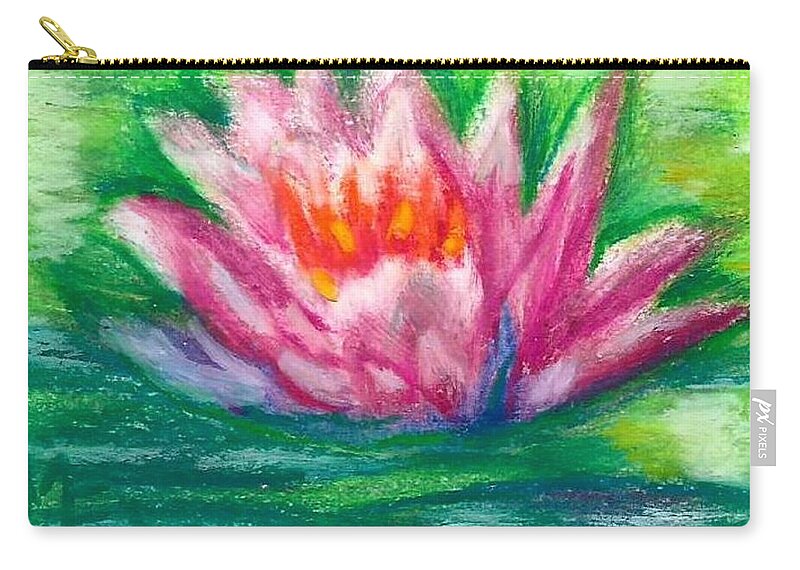 Waterlily Zip Pouch featuring the painting Waterlily by Monica Resinger