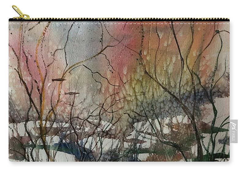 Watercolor Zip Pouch featuring the painting Waterview by Catherine Ludwig Donleycott