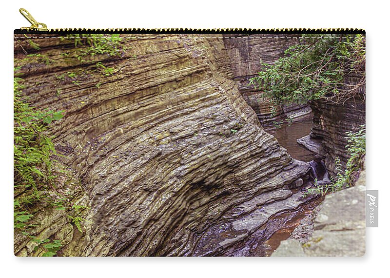 Gorge Zip Pouch featuring the photograph Watkins Glen State Park 7 by William Norton