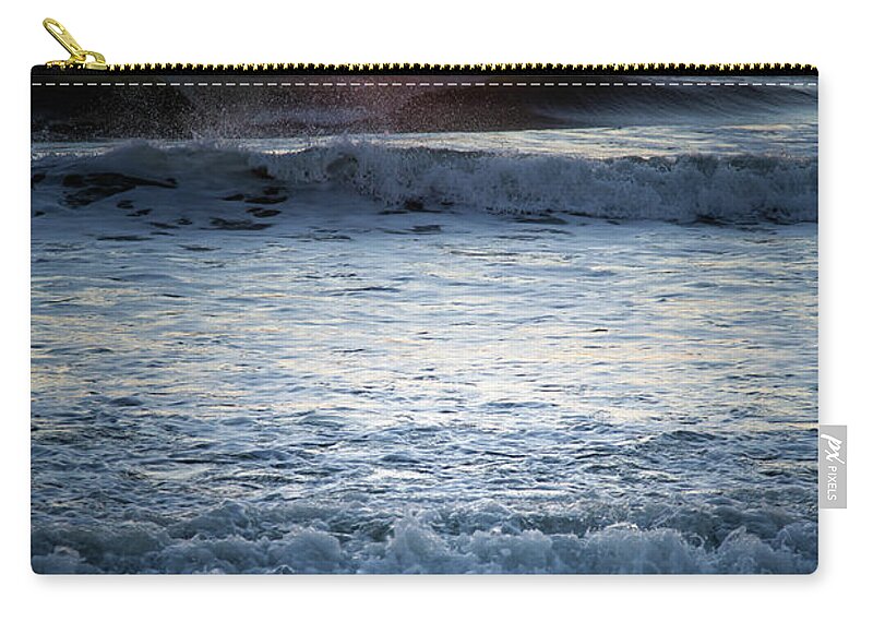 Waves Zip Pouch featuring the photograph Wave Cascade by Becqi Sherman