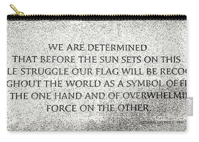 We Are Determined Zip Pouch featuring the photograph We Are Determined...... by Allen Beatty