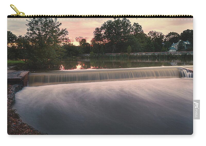 Dam Zip Pouch featuring the photograph Wehr's Dam High Waters by Jason Fink