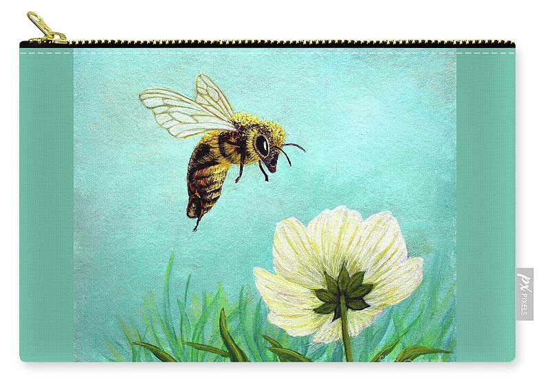 Welcome Zip Pouch featuring the painting Welcome by Sarah Irland